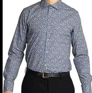 NWT Men's Blue Patterned Shirt